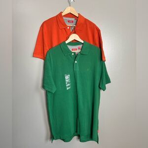 Izod signature Bundle of 2  short sleeve polos size large business casual
